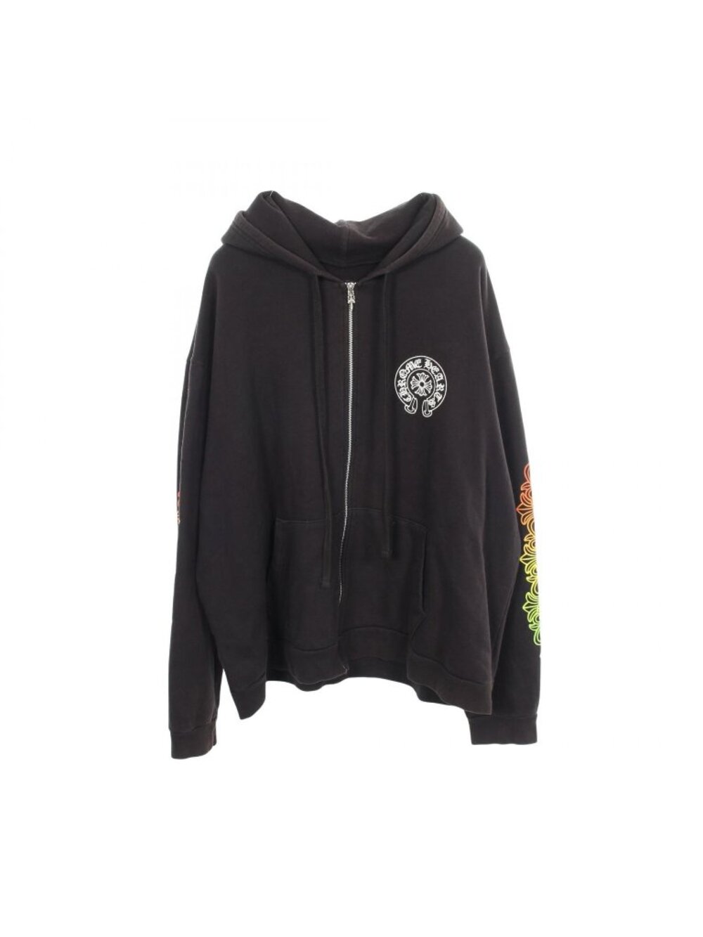 Chrome Hearts Hoodie Floral Gradient Logo Brushed Lining Cotton